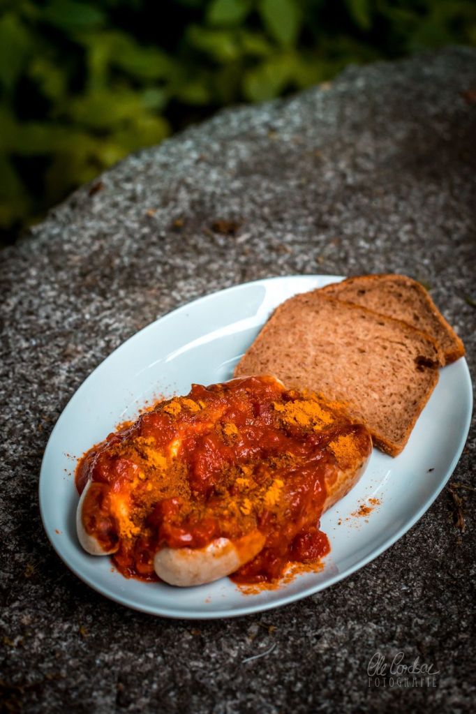 Currywurst Tomatensauce Wurst Brot