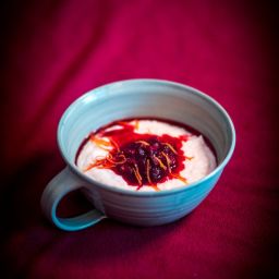 Thanksgiving grüßt: Milchreis etwas anders – mit Cranberry-Chili-Chutney